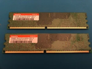 Hynix 512mb (2x256mb) Hymp532u646-e3 Pc2-3200u 1rx16 RAM Memory DIMM - Picture 1 of 2
