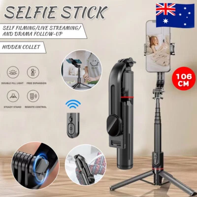 Selfie Stick Tripod Phone/Desktop/Live Stand Holder w/Remote For iPhone/Samsung - image 1 of 4