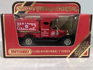 Matchbox Y3 1912-16 Ford Model T Tanker Red Crown Mint in Box - Picture 1 of 10