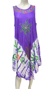 Mujeres Verano Sol Vestido Tie Dye Flor Playa Resort Ropa Boho Hippie Palmera - Imagen 1 de 8