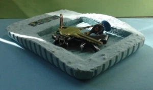 Handmade Aqua Concrete Key Dish - Picture 1 of 3