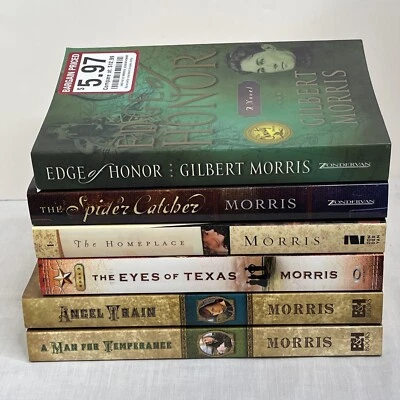 Gilbert Morris Mixed Lot 6 Books Lonestar Legacy Edge Of Honor Singing River - Image 1 of 3