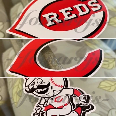 Cincinnati Reds Baseball Team Logo MLB Sticker Decal Vinyl 2-18" waterproof - Image 1 of 2