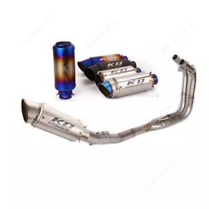 For Kawasaki Z400 Ninja 400 2017-2022 Exhaust System Slip On 51mm Muffler Pipe - Picture 1 of 10