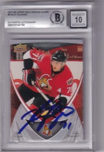 NICK FOLIGNO signed 2007-08 Upper Deck RC card *BLACKHAWKS* BECKETT 00018145194 - Picture 1 of 1