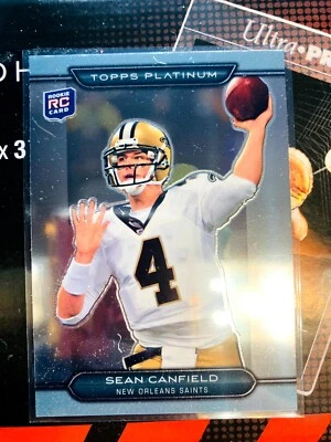2010 Topps Platinum #21 Sean Canfield RC New Orleans Saints V807 - Image 1 of 2