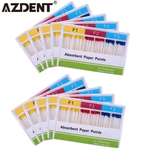 10X AZDENT Dental Root Endo Absorbent Paper Points Tips F1 F2 F3 Mixed - Picture 1 of 14