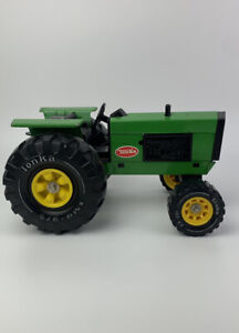 Vintage Tonka Green Farm Tractor Toy Big Wheels Working XMB-975 Used Rusted Part