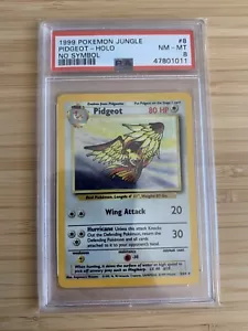 Pokémon Pidgeot Holo Sin Símbolo Jungla Ilimitada 8/64 PSA 8 (47801011) - Imagen 1 de 2
