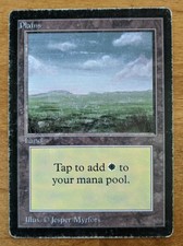 Plains (C) Beta, Magic the Gathering MTG, Heavily Played