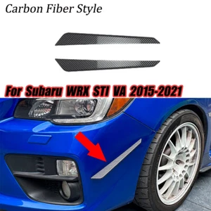 Carbon Look  Front Fender Side Vent Fin C Garnish For Subaru WRX STI VA 2015-21 - Picture 1 of 7