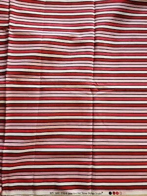 Brother Sister Design Studio 2008 rosa rojo negro tela a rayas 35" B25-M4U-P22 Foto 1 de 4