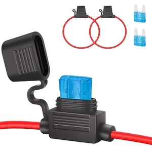 4pc ATM MINI Fuse Holder 12/14/16 AWG New and 15/20/30A Safety Sheet (2PCS each) - Picture 1 of 9