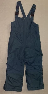 Lands End Kids Snow Pants 6 Grow Alongs Squall Bib Insulated GREEN Boys Girls - Picture 1 of 9