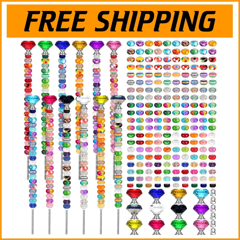 Juego de estacas de jardín clásico de 236 piezas: tapas de cristal coloridas y cuentas personalizadas Foto 1 de 4