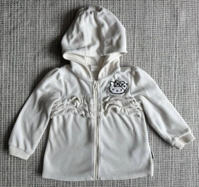 H&M Sanrio Hello Kitty Bebé 12-18 Meses Crema Polar Sudadera con Capucha Cremallera Completa Foto 1 de 4