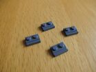 Lego 4 x 32028 Plate 1 x 2 with Door Rail Dark Stone (Dark Bluish Gray) (D)