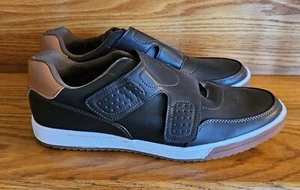 Franco Vanucci Herrenschuhe 12M Braun Niedrig Klettverschluss Neu im Karton - Bild 1 von 12