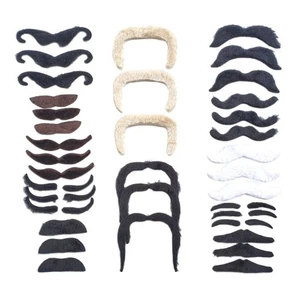 36 Teile/Set Foto Requisiten Simulation Bart selbstklebend gefälschter Schnurrbart Erwachsene Kind - Bild 1 von 8