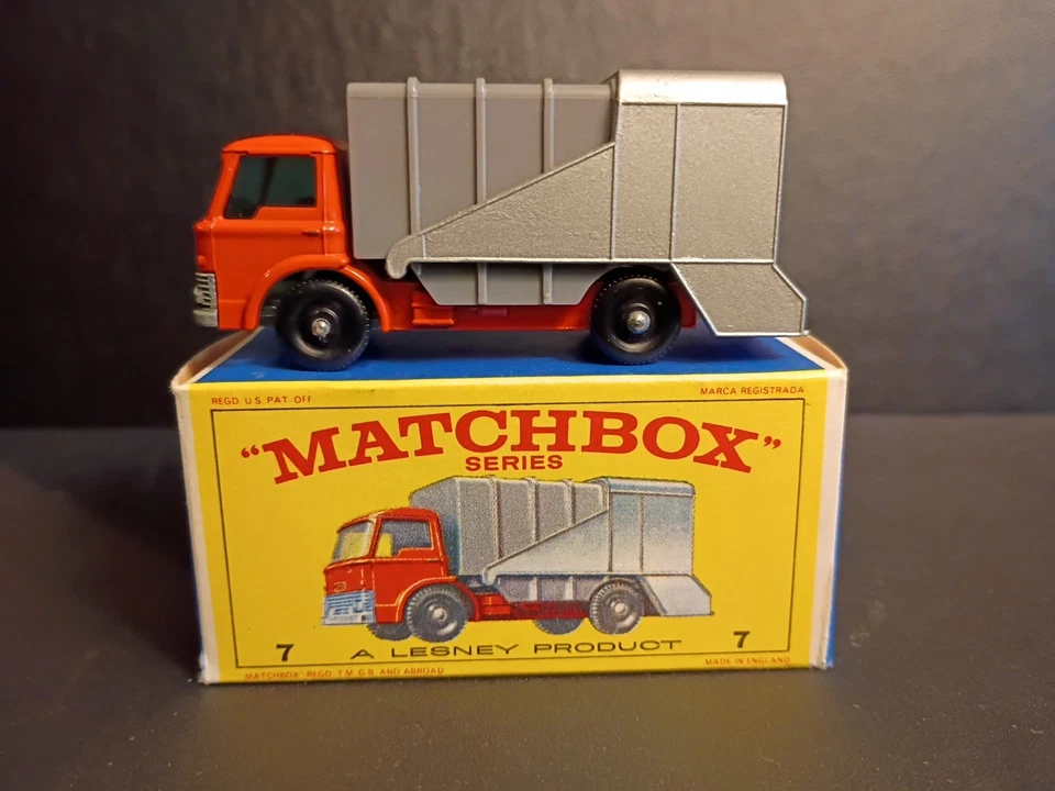 Camión de basura Ford Matchbox #7C muy nuevo/como nuevo en caja E4 original nítida Foto 1 de 4