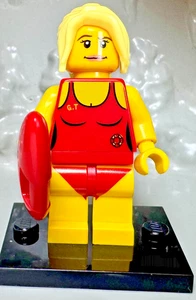 LEGO (8684) CMF Series 2 Lifeguard Female Minifigure col02-8 Complete - Swimmer - Picture 1 of 4