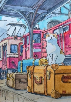 Оригинальная художественная картина ACEO  - Изображение 1 из 3