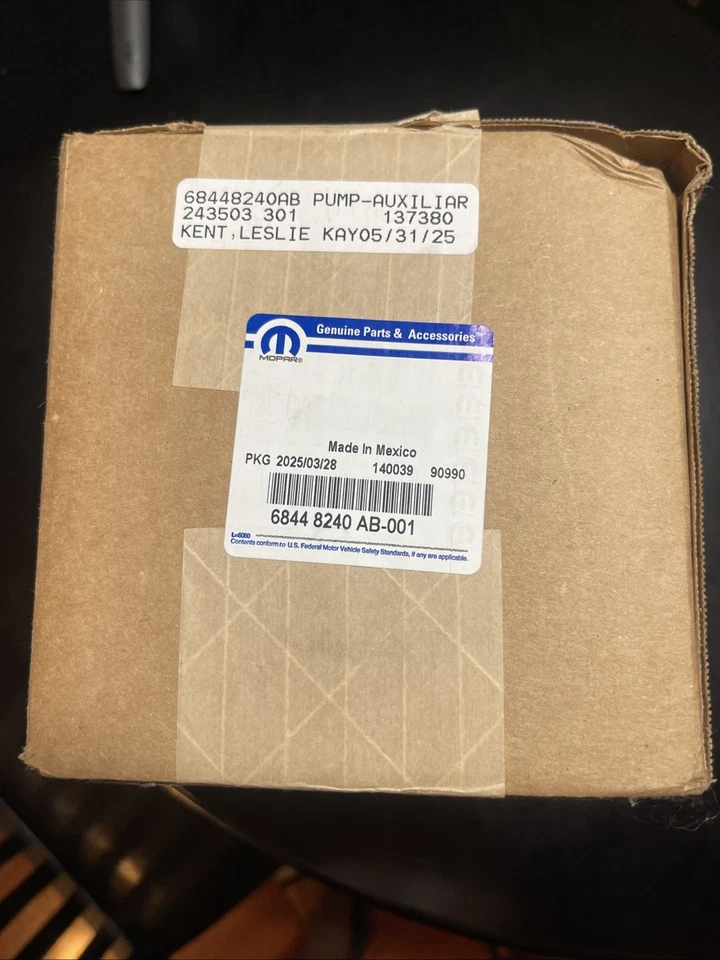 Новый оригинальный производитель Jeep Wagoneer / Ram 1500 3,0 л Mopar вспомогательный насос охлаждающей жидкости 68448240AB - Изображение 1 из 1