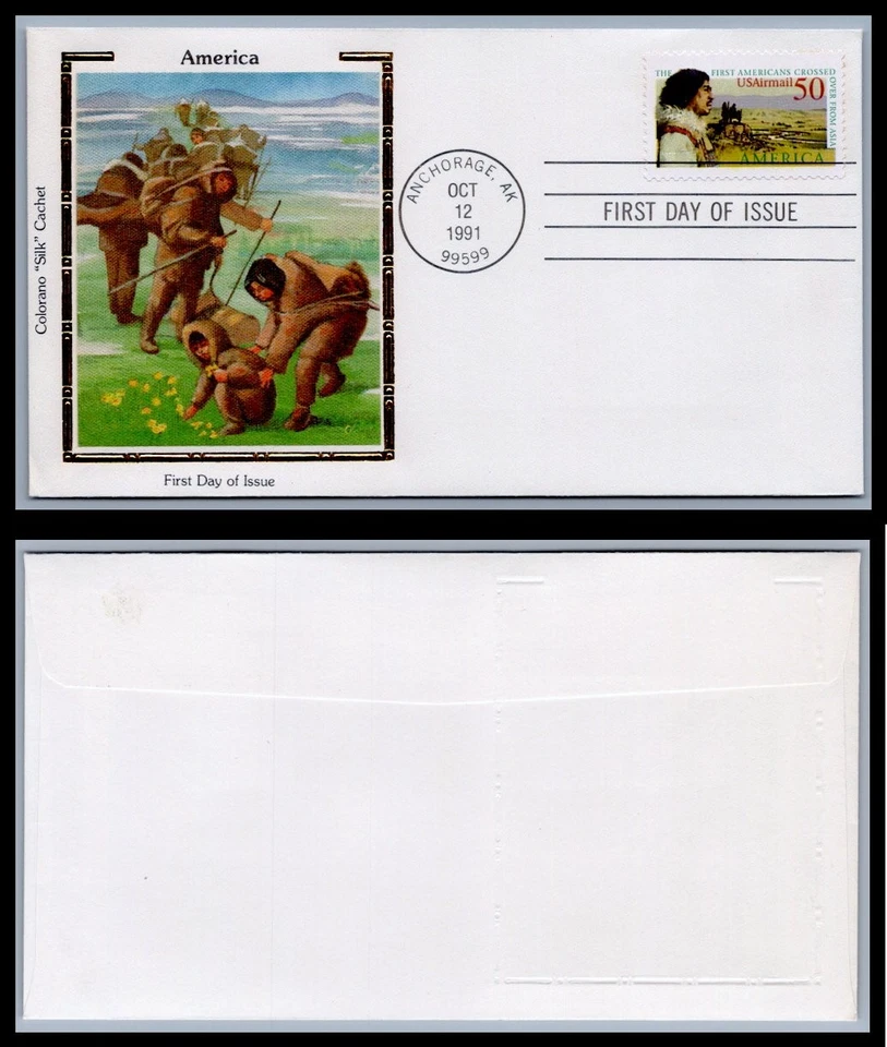 US FDC # C131 50c Bearing Strait  Colorano  L.Cancel 1991, 9Q1622 - Image 1 of 1
