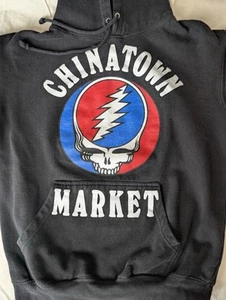 CHINATOWN MARKET x Grateful Dead Collaboration Hoodie Adult Medium Black - Picture 1 of 4