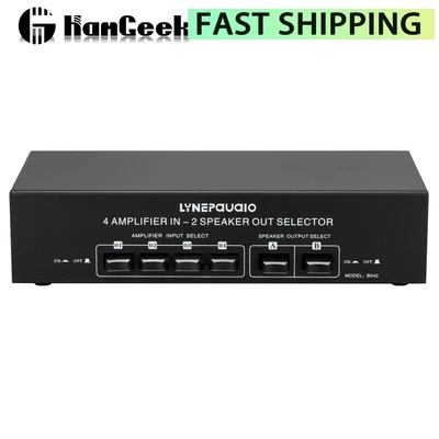 Passive Power Amplifier Selector Speaker Switch - 4 Amplifier In - 2 Speaker Out - Image 1 of 4