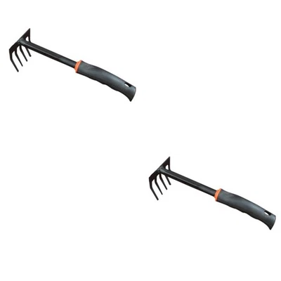  2 Count Harke Garten Klein Gartenharke Kleine Gartenwerkzeuge Jäten Rechen - Bild 1 von 4