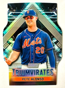 2023 Topps Stadium Chrome Pete Alonso Die Cut Refractor Triumvirates Mets Star! - Picture 1 of 3