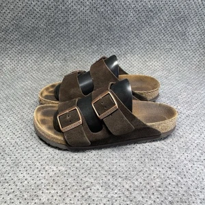 Birkenstock Arizona Big Buckle Brown Suede Sandals Size 6 Women’s - Picture 1 of 9
