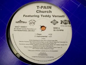 T-Pain-Church mit Teddy Verseti 12 Zoll Single Vinyl Jive-164031 fast neuwertig - Bild 1 von 1