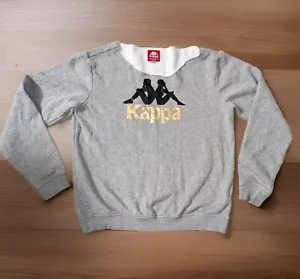 KAPPA WIDE NECK OFF THE SHOULDER SWEATSHIRT WOMEN'S SIZE LARGE GRAY TOP - Picture 1 of 5