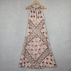 Tigerlily Dress Womens 10 Floral Halter Maxi Sleeveless Boho Hippie Festival - Picture 1 of 12