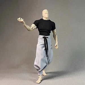 1/12 T-shirt & Kung Fu Pants Clothing Suit Fit Romankey Action Figure - Picture 1 of 5