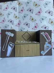 Handgefertigte Popup Werkbank Geburtstag/Vatertagskarte Sohn/Neffe/Großvater - Bild 1 von 7