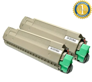 2 PK Black Toner Cartridge Compatible For Okidata Oki C830 C830N C830DN C830DTN - Picture 1 of 2