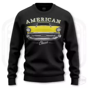 Men's 1957 Chevrolet Bel Air American Classic Car Sweatshirt - Picture 1 of 19