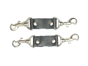 MicheleX MXB396 Real Leather utility strap 6" with snap hook each end Pairs - Picture 1 of 1