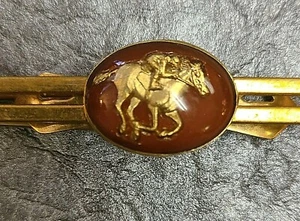 Vintage Horse Jockey Tie Clip Estate mens jewelry - Picture 1 of 6