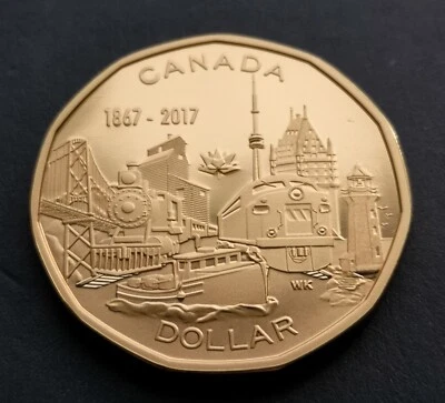 ** 1$ CANADA  PROOF  LOONIE  2017  FINE  SILVER ** TAXE  EXEMPT  FOR CANADIAN ** - Image 1 of 2