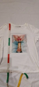oui Shirt weiß 40 kurzarm mit Motiv - Bild 1 von 3