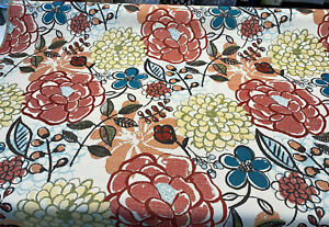 Swavelle Wild Garden Poppy Upholstery Backed Fabric By The Yard 