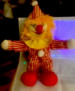 Pier 1 One Imports Clown Plüschtier Stofftier 16 Zoll Zirkustuch 90er Vintage - Bild 1 von 2