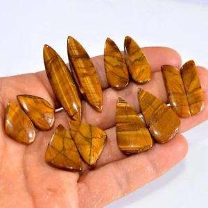 6 Paar 203 kt natürlicher Tigerauge Cabochon Edelstein Paar Lot 23 x 13-44 x 11 mm #14760 - Bild 1 von 6