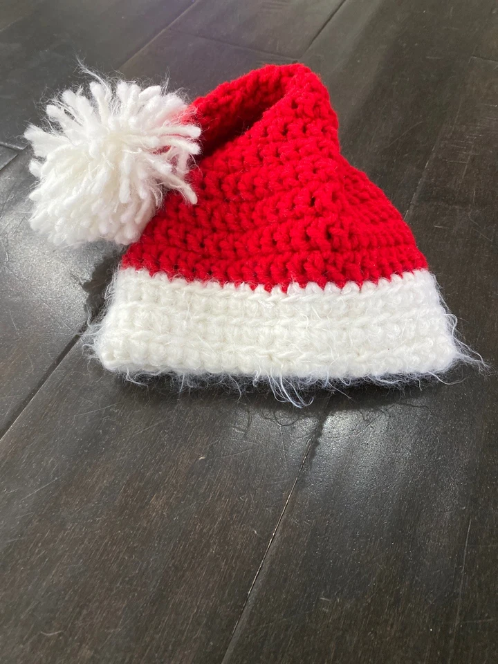Newborn Photo Prop Crochet Santa Hat - Image 1 of 1