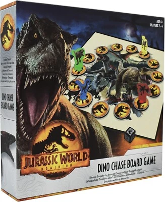 Jurassic World Dino Chase Board Game  Family Friendly 2-4 Players Age 4+ NEW - Image 1 of 4