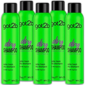 6x Schwarzkopf Got2B Dry Shampoo Extra Fresh 200ml - Apple & Sandalwood - Vegan - Picture 1 of 7